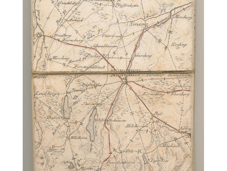 Simon Schropp, Cabinet de Geographie, Berlin:&nbsp; Landkarte Bayern, Stich von &nbsp;Carl Schleich jun. &nbsp;&amp; Johann B