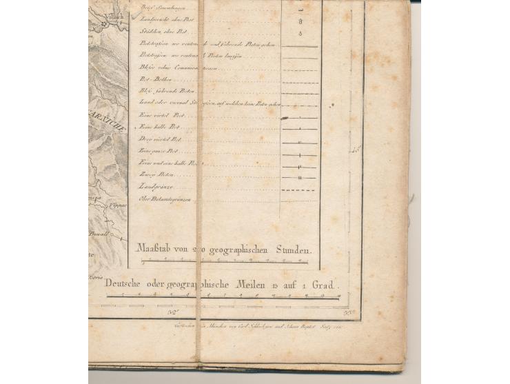 Simon Schropp, Cabinet de Geographie, Berlin:&nbsp; Landkarte Bayern, Stich von &nbsp;Carl Schleich jun. &nbsp;&amp; Johann B