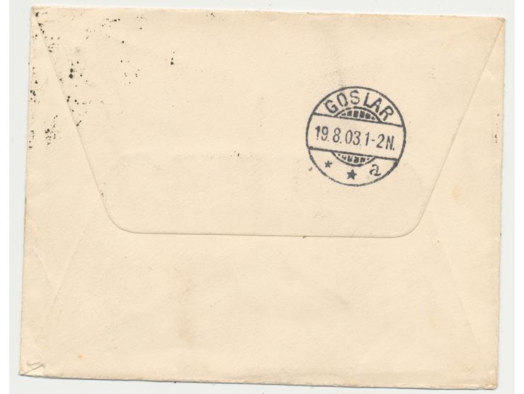 Zwei Briefe einer Korrespondenz aus Tsingtau über Sibirien nach Deutschland: Brief mit Russische Post in China 1 Kop. und 3 x