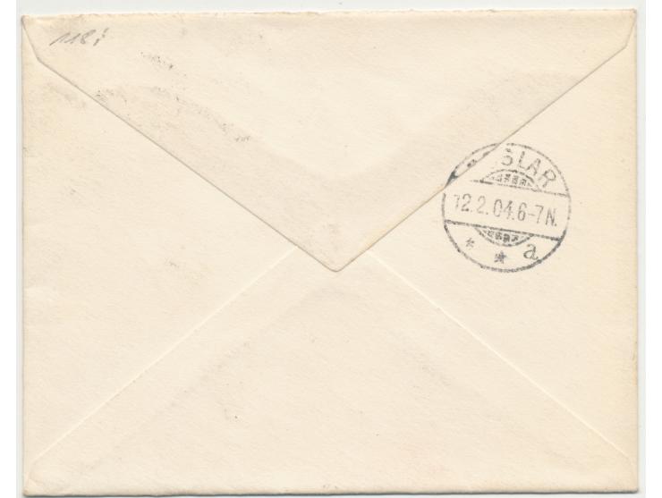 Zwei Briefe einer Korrespondenz aus Tsingtau über Sibirien nach Deutschland: Brief mit Russische Post in China 1 Kop. und 3 x