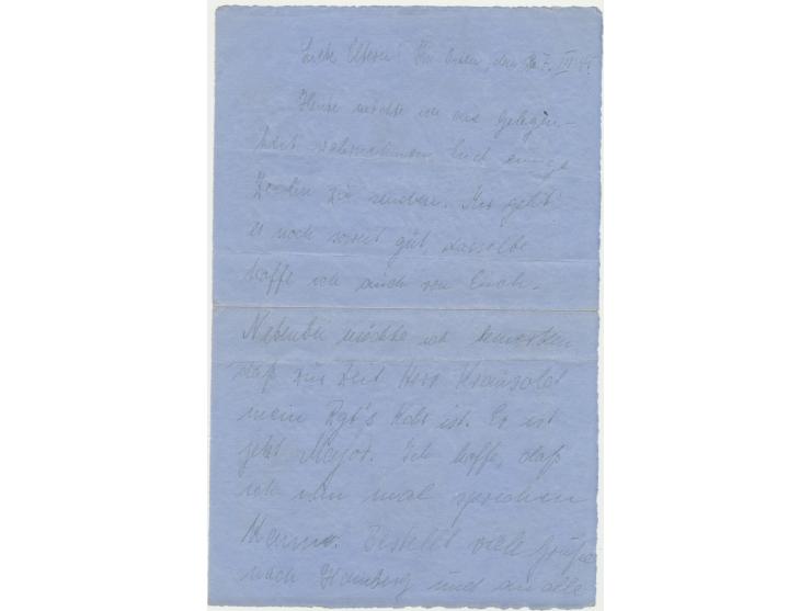 Ostpreußen-Kessel, &nbsp;Brief mit FPSt 10.3.45 nach Berlin, Absender FPNr. ... 32650 A = Stab I&nbsp; Panzer-Regiment "Großd