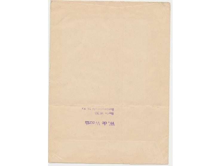 Goethe-Block mit Maschinen-Aufdruck 8 Pf., 20 Pf. und 30 Pf. Bär auf Einschreibbrief 2. Gewicht (Format 20,5 x 15 cm), Tagess