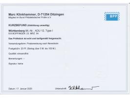 Postanweisungs-Dienstumschlag 20 Pf. für einen Betrag von 31 Mark, Stempel Bopfingen 23.3.04, Ankunftstempel Neresheim 23.3.0
