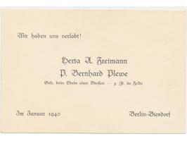 Brief mit Ortswerbestempel&nbsp; Oberkirch (Baden)&nbsp; 7.2.40&nbsp; an einen deutschen Kriegsgefangenen in Frankreich &nbsp