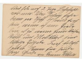 Ganzsachen-Frageteil C.I.P. 1 C. grün (Han No. 7) mit Zusatzfrankatur C.I.P. 1/2 C. und 1 C. und Republik 3 C. nach Deutschla