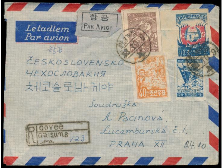 Nordkorea,  70 W. "Partisanin links Su Dok", 20 W. "Koreanisch-Chinesische Freundschaft", 40 W. "Tag der Arbeit" und 10 W. "5