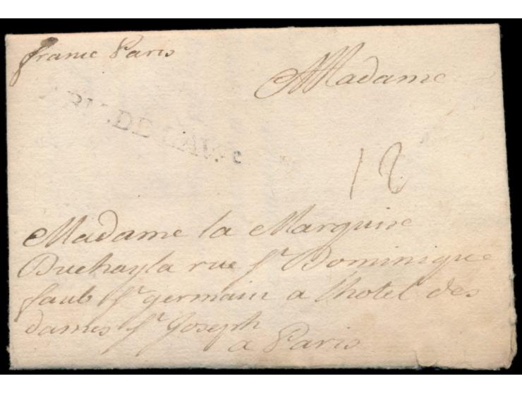 Österreichischer Erbfolgekrieg 1740 - 1748:  französischer Feldpoststempel  Arm. de Bav.re  auf Faltbrief mit komplettem Inha