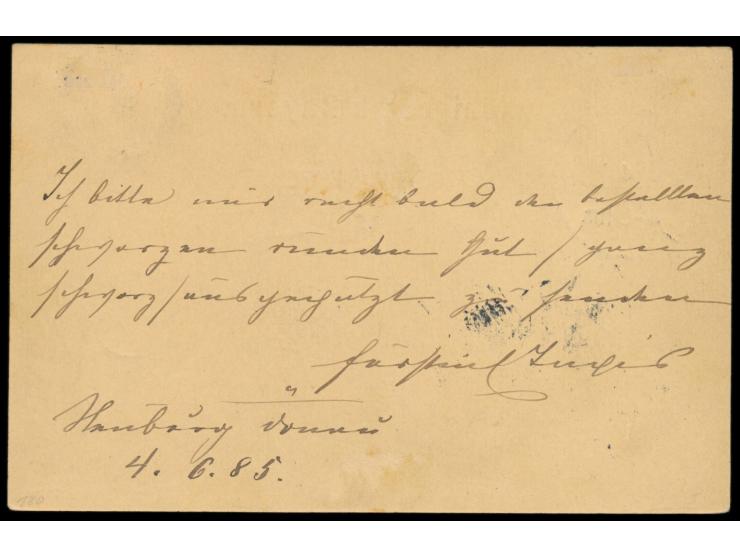 Postkarte "Königreich Bayern" mit  schwarzem Trauer-Lacksiegel  und handschriftlichem Vermerk  "franco Taxis"  rechts oben, S