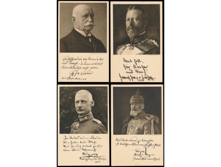 Landeskomitee vom Roten Kreuz,  grüner Wertstempel  7 1/2 Pfg. Huppsches Wappen,  Serie von 6 Ganzsachen mit Bildern von Beth