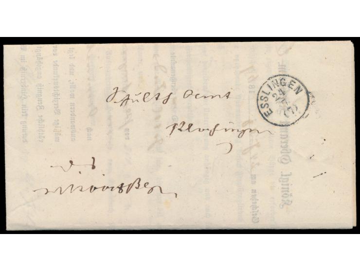 Württemberg &nbsp;Bürgerrechts-Verzichts-Urkunde zur Auswanderung ... &nbsp;nach Amerikka, ausgestellt in Plochingen 22.7.186