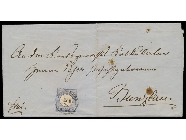 seltener NDP-K1  Brustawe  12.2.73 zentrisch auf 2 Gr. auf Faltbrief mit komplettem Inhalt nach Bunzlau, Ausg.-Stempel 13.2.,