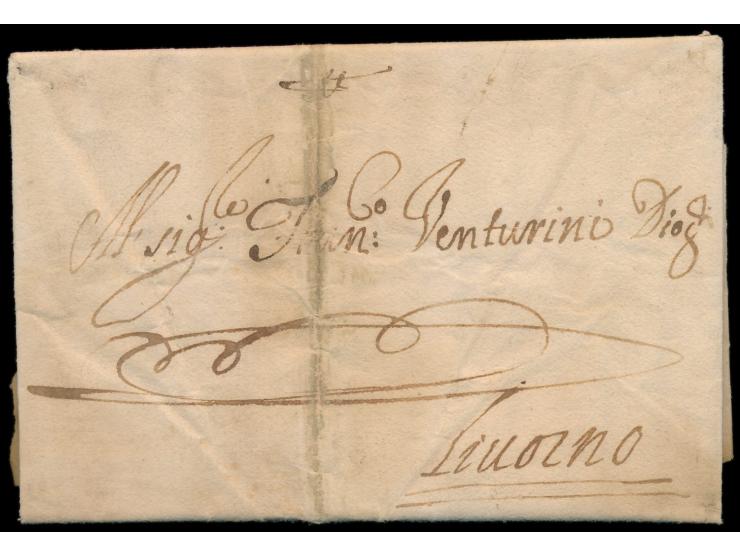 Libyen,  Faltbrief mit komplettem Inhalt in italienischer Sprache, geschrieben  "11 Marzo 1675 Tripoli di Barberia"  von Doni