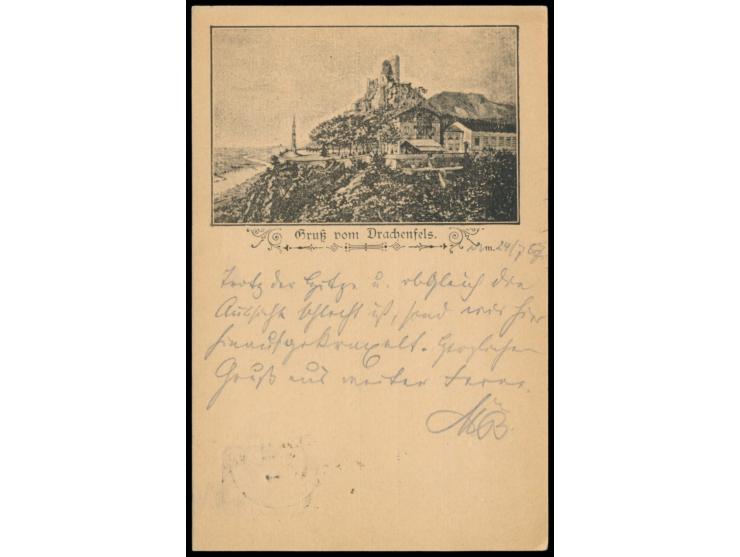 Gruß vom Drachenfels,  Bild F 38 / 5, Stempel Drachenfels 26.7.87, Ankunftstempel Breslau, Bedarf
Postleitzahl: 536
