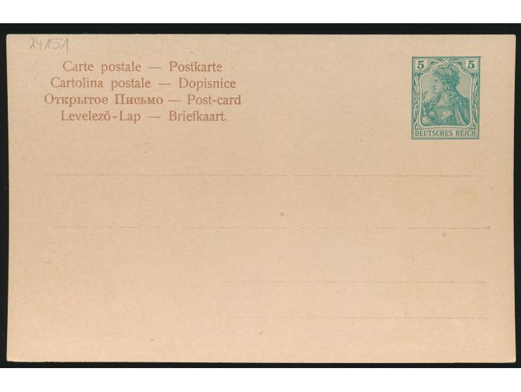 Leipzig, Riesengebirgsausstellung,  Mai 1903, 5 Pf. Germania, Frech C 25, ungebraucht
Stichwort: Märchen / Mythologie / Sagen