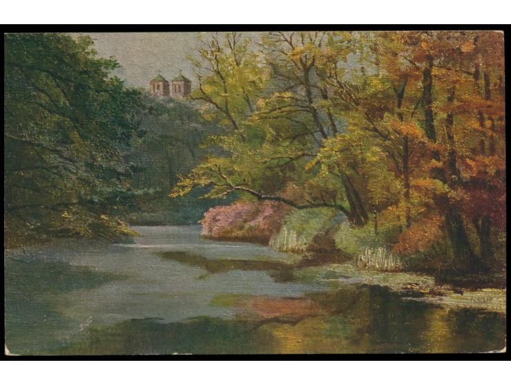 Privatganzsache 5 Pf.,  Postwertzeichen-Ausstellung Breslau ...,  rückseitig Bild Botanischer Garten, Frech PP 27 / C 199, So