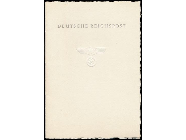 Geschenkheft der Deutschen Reichspost &nbsp;&quot;Zur Erinnerung an den Staatsakt in der Reichskanzlei zu Berlin anlässlich d