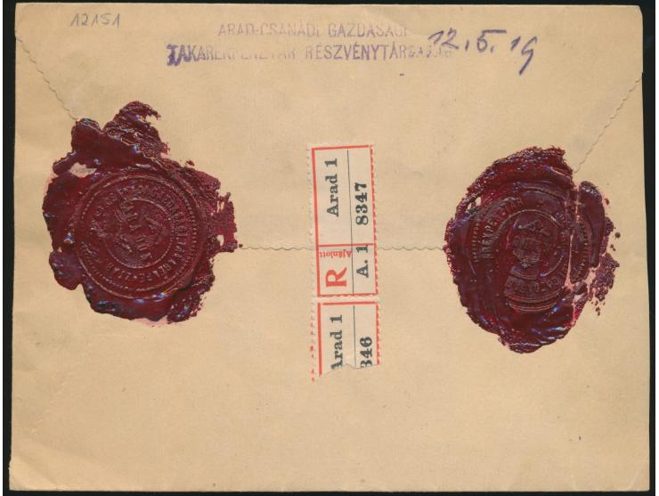 großformatiger Dienstbrief der Hauptstaatskasse als  Wertbrief 45.000 MK Nachnahme 700 Mk,  254 Gramm, portorichtig mit  10 M