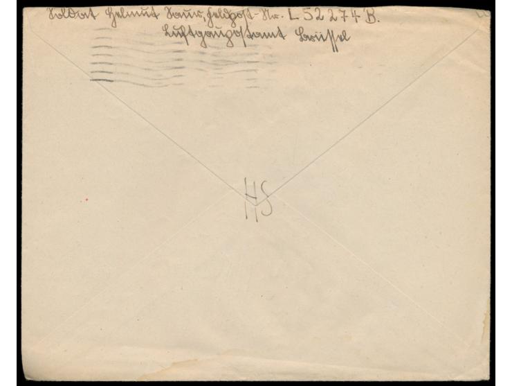 Feldpostbrief mit Feldpost-Maschinenstempel 13.11.43 (von Brüssel) nach Kassel, rückseitig Absender ... FPNr. 52274 B = &nbsp