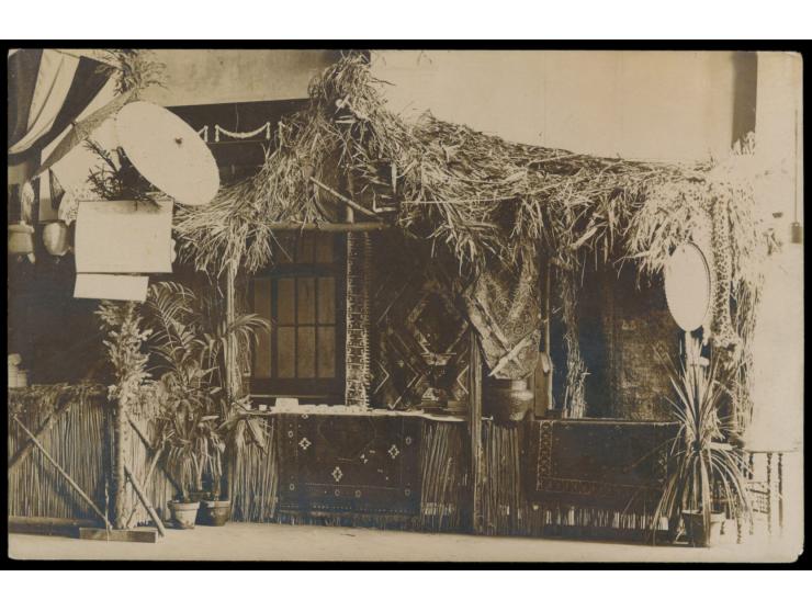 Kolonial-Ausstellung Göttingen  4. - 7. November 09.: Fotoansichtskarte mit privatem Ausstellungsstempel, Frankatur 5 Pf., St