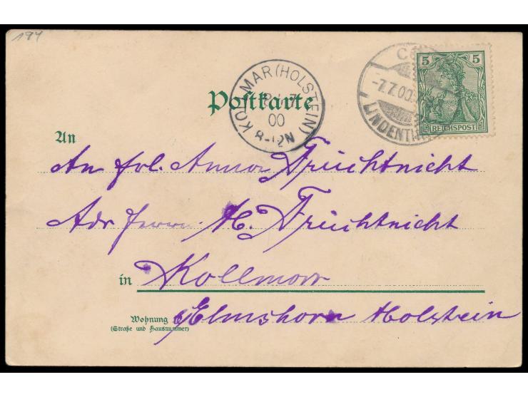 mehrfarbige  Litho-AK "Der Krieg in China - Härnse, ..." , Verlag Bruno Bürger, Leipzig, No. 6304, Frankatur 5 Pf., Stempel C