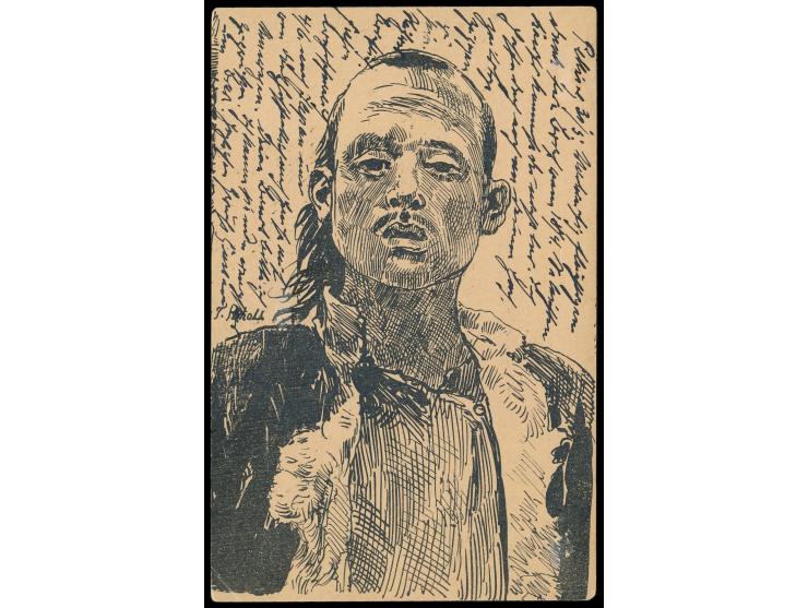 Stempel &nbsp;K. D. Feld-Poststation No. 2 &nbsp;1.6.(01) in Peking auf Feldpost-Vordruckkarte mit rückseitig ganzflächigem &