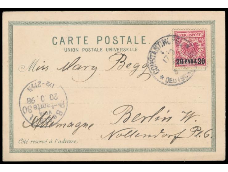 dekorative mehrfarbige Litho-Ansichtskarte "Souvenir de Constantinople - Mosquée du Sultan Ahmed ...", Verlag Max Fruchterman