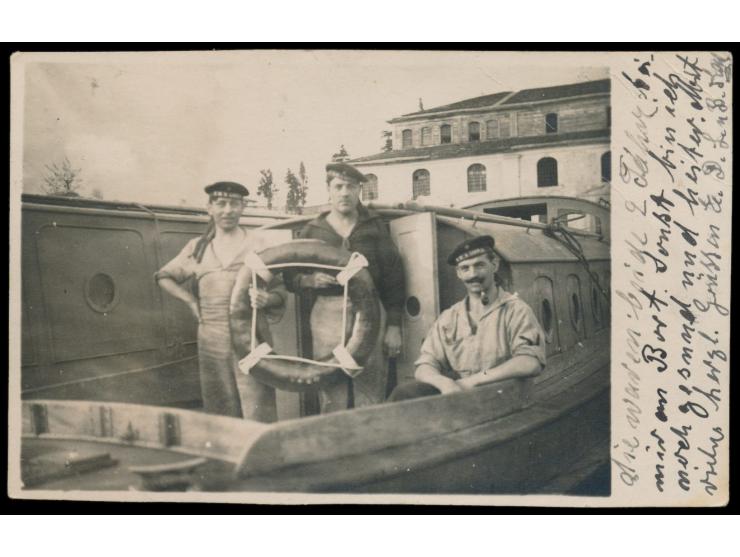 Ansichtskarte mit Stempel Tübingen 11.10.16 und Briefstempel Ersatzbataillon Inf.-Rgt.180 6. Komp. an den "Oberheizer Karl Sp