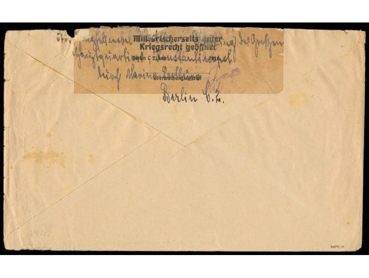 Stempel Feldpost  Mil. Miss. Konstantinopel  16.12.16 und seltener zweisprachiger (deutsch / arabisch) Briefstempel  Zentrals