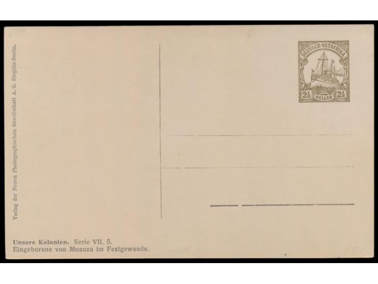 Privatganzsache  2 1/2 H., Bild "Eingeborene von Muanza im Festgewande", Frech PP 4 E 1, ungebraucht
Stichwort: Privatganzsac