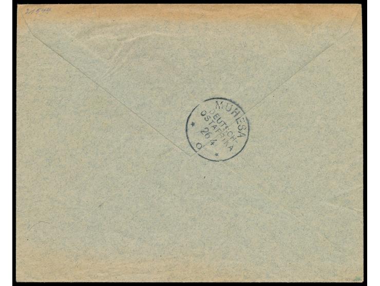 Stempel  Mombo  23.4.16 auf Feldpostbrief , Absender "Henoch, Kriegsfrw. ...", Ankunftstempel Muhesa 26.4.16, Bedarf
Stichwor