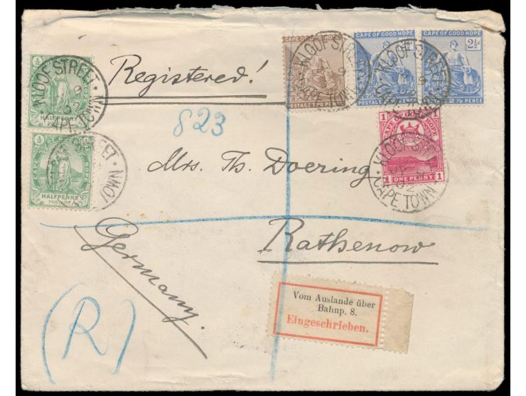 Deutsch-Englische Grenzkommission &nbsp;zur Vermessung der Südgrenze: Brief mit rückseitiger Absenderangabe &quot;Lieut. Otto