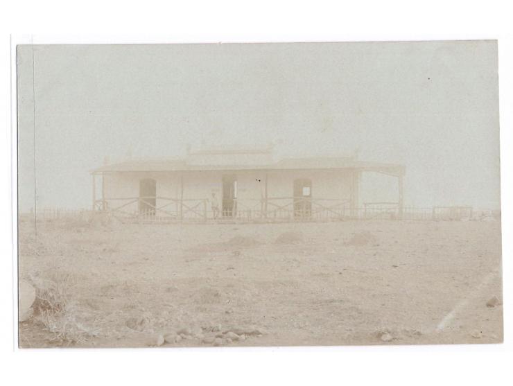 Foto-Ansichtskarte, vermutlich  Revierstube in Kanus,  Privataufnahme, etwas überbelichtet, ungelaufen, ca.1910
