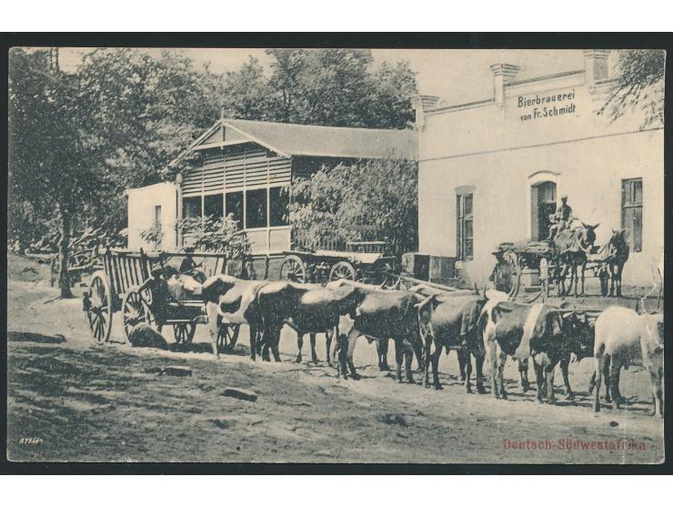 Ansichtskarte &nbsp;Bierbrauerei von Fr. Schmidt, &nbsp;Verlag Friedr. Lange, Windhuk, Frankatur 10 Pf., Stempel &nbsp;Windhu