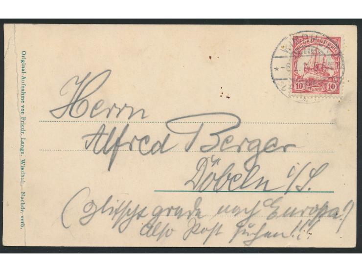 Ansichtskarte &nbsp;Bierbrauerei von Fr. Schmidt, &nbsp;Verlag Friedr. Lange, Windhuk, Frankatur 10 Pf., Stempel &nbsp;Windhu