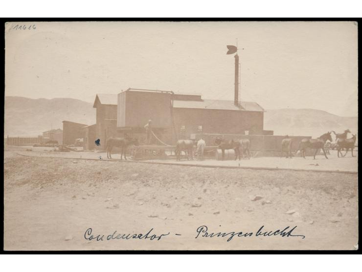 Stempel  Prinzenbucht  22.11.11 auf Foto-Ansichtskarte  Condensator - Prinzenbucht",  seltene Privataufnahme, Frankatur 5 Pf.