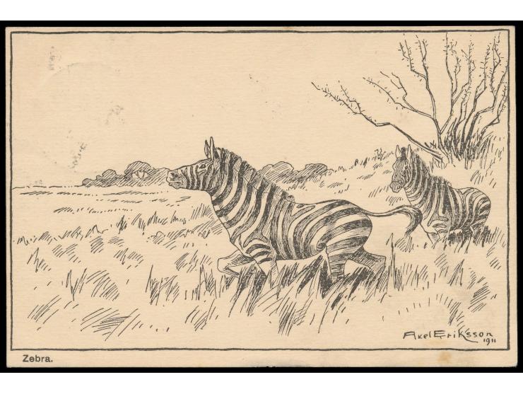 Stempel Deutsche Seepost  Ost-Afrika-Linie q  26.4.13,  Dampfer Feldmarschall,  an diesem Tag  in Swakopmund,  violetter L2  