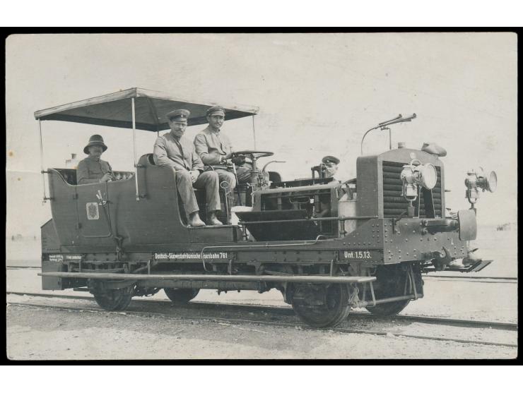 Foto-Ansichtskarte  Diesel-Triebwagen Südwestafrikanische Eisenbahn 761,  Verlag R. Wywias, Windhuk, ungelaufen, ca. 1914, un