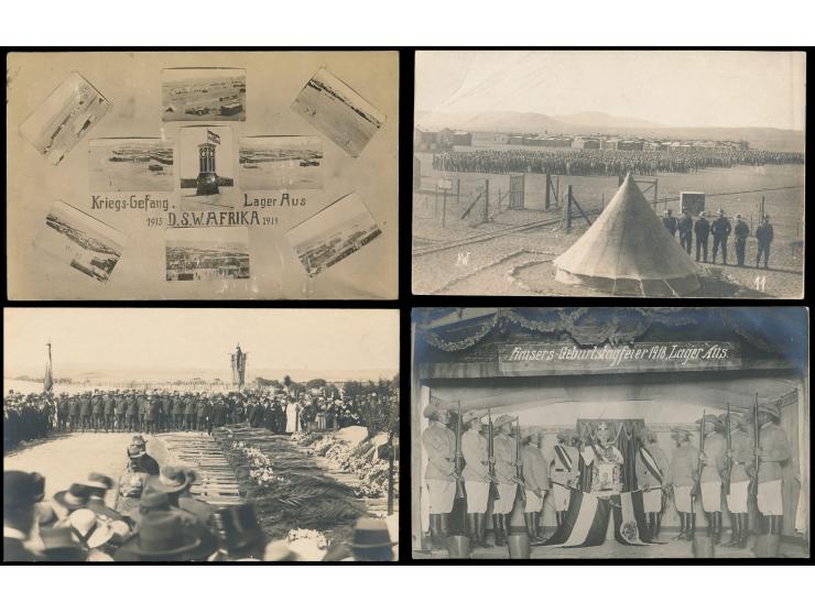 Kriegsgefangenenlager Aus  1915 bis 1918:   ca. 80 Foto-Ansichtskarten mit Ansichten des Lagers, Aufnahmen von Sport-Veransta