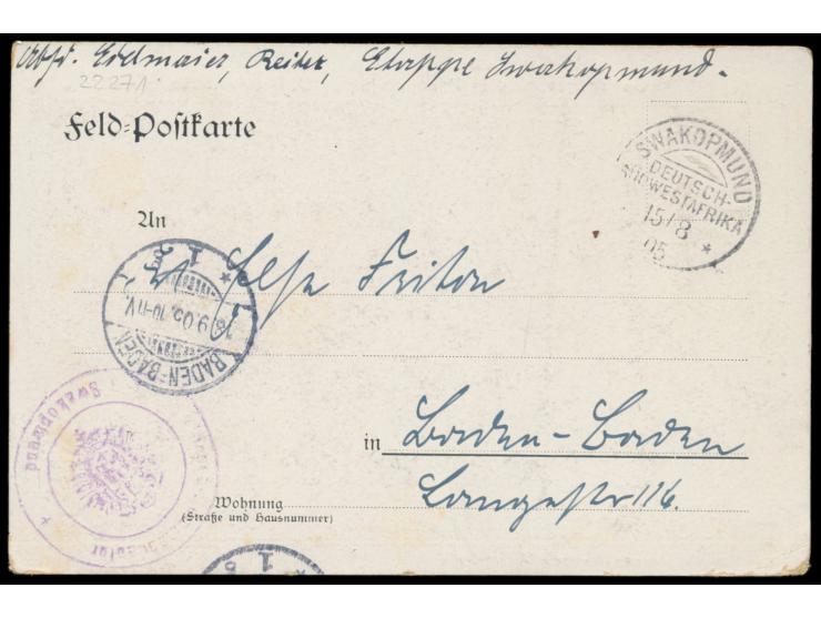 Liebesgaben-Feldpostkarte  mit rückseitigem Bild "Gebirgsgeschütz in Feuerstellung ...", Verlag Berliner Ortsgruppe des Allde
