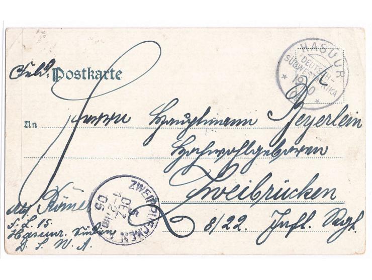 Ansichtskarte &quot;Garten der Schutztruppe in Otjimbingwe, Probeabbildung aus dem Album Kreuz und Quer durch Deutsch-Süd-Wes