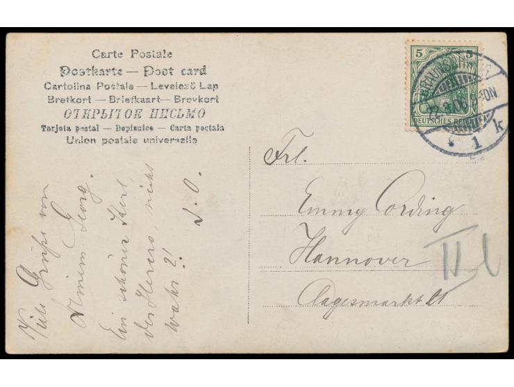 Foto-Ansichtskarte: Gruppenaufnahme von Soldaten in Schutztruppen-Uniform (in Braunschweig?), vor der Abreise nach DSWA, Fran