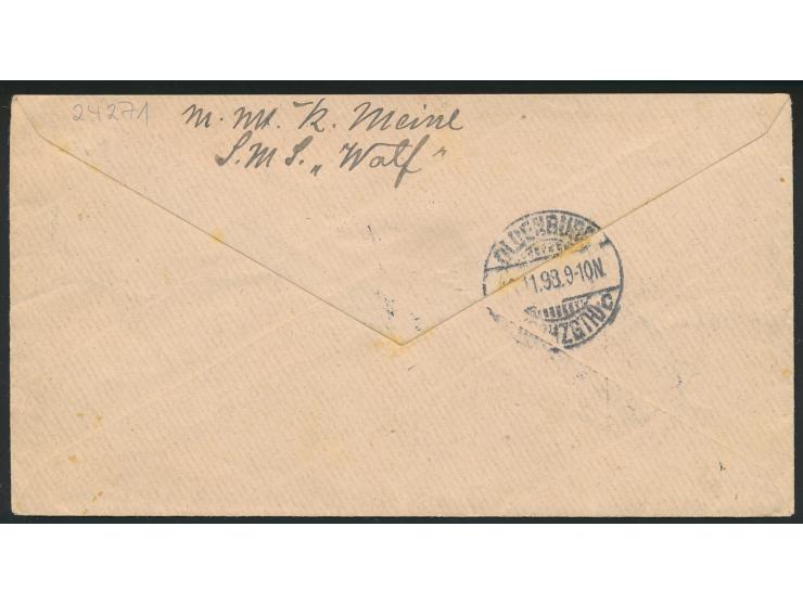 Stempel  MSP No. 24  19.10.98,  Dampfer Lulu Bohlen  auf der Fahrt nach Kamerun, Ablösungstransport für die Kriegsschiffe auf