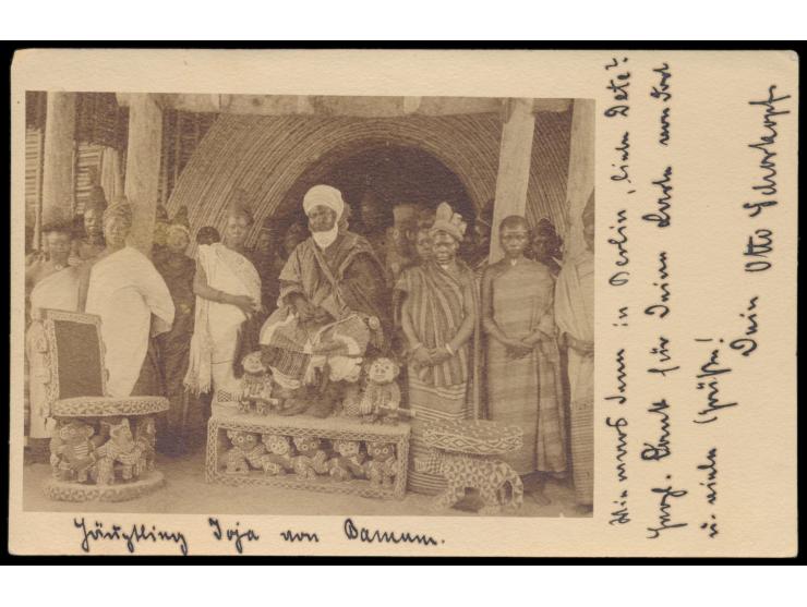 Stempel Deutsche Seepost &nbsp;Linie Hamburg - Westafrika XLV. &nbsp;...1910 und L2 &nbsp;Deutsches Schutzgebiet &nbsp;auf Fo