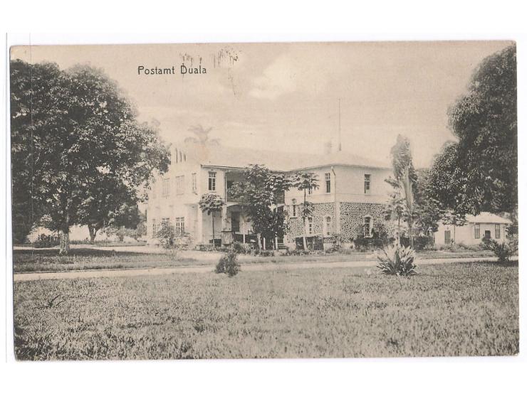 Ansichtskarte  Postamt Duala,  ohne Verlag-Angabe, ungebraucht, ca. 1914
Stichwort: Post / Posteigenwerbung / Philatelie
