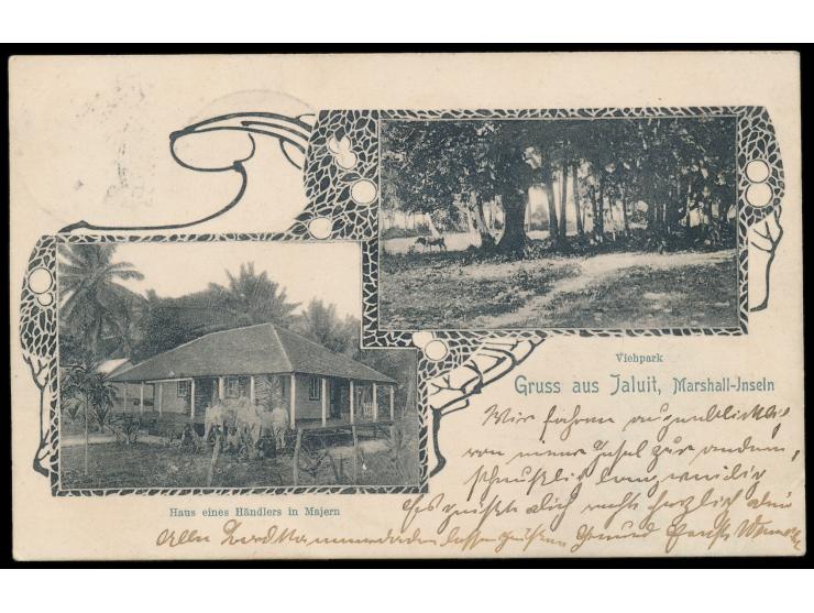 Stempel  MSP No. 8  26.9.10,  S.M.S. Cormoran,  während einer Rundreise im deutschen Schutzgebiet in Kusaie, zwei etwas verwa