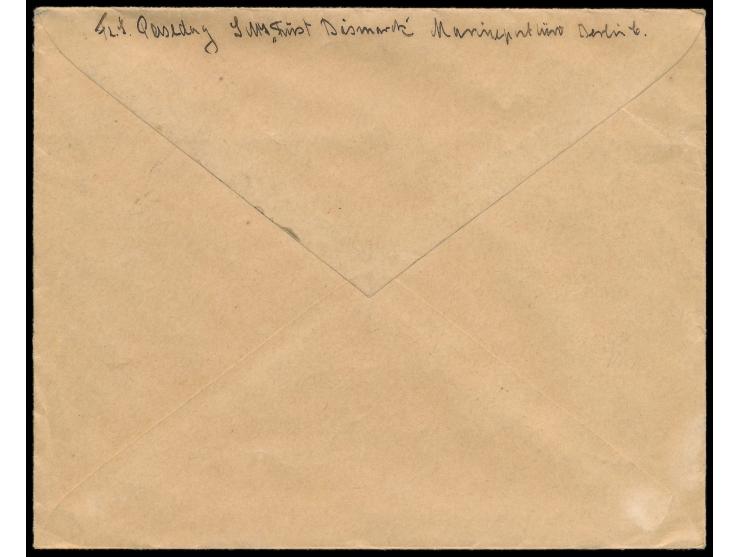 Einschreibbrief  2. Gewicht (21 bis 250 g), dekorative 18 C.-Mischfrankatur, Stempel  Tsingtau a  6.4.09, R-Zettel Einfeldt N