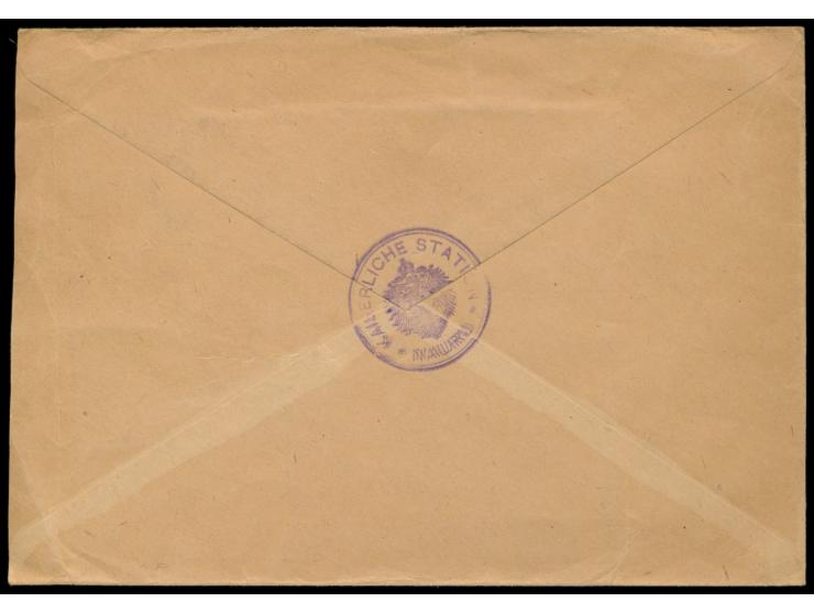 20 Pf. auf Brief 2. Gewichtsstufe (ab 21 Gramm) an den Staatssekretär des Reichs-Kolonialamts in Berlin, Stempel &nbsp;Nauru 