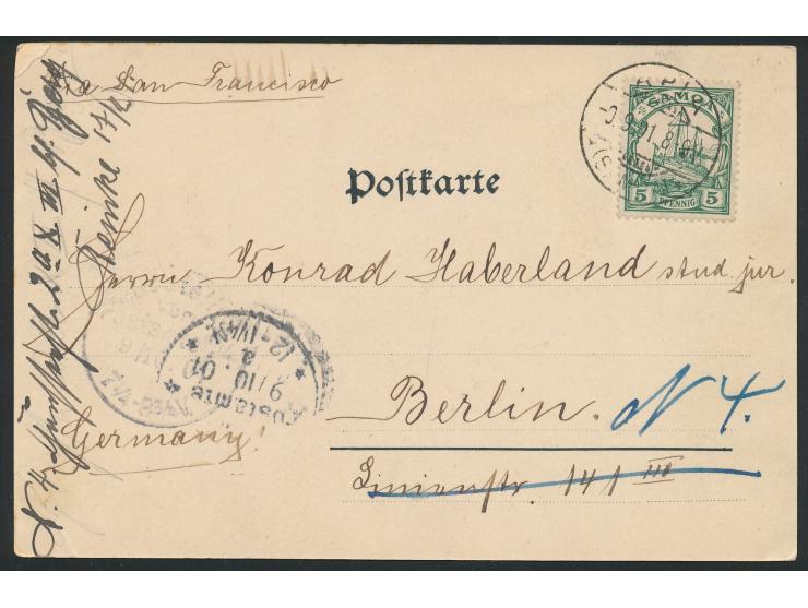 Ansichtskarte  Fluss-Scenerie,  Verlag Luxemburger graphische Kunstanstalt, Franz Schmitt, Luxemburg, Frankatur 5 Pf., Stempe