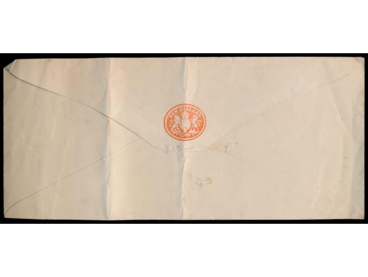 1918: Neuseeländischer Dienstbriefumschlag (Format 22,6 x 10,3 cm)  vorderseitig violettes Dienstsiegel "Samoa Garrison / Hea
