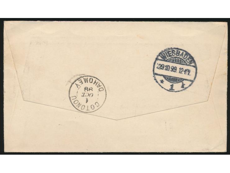Brief mit Einzelfrankatur 10  Pf. nach Wiesbaden, links unten Aufgabestempel  Station Misahöhe  16.9.99 und 2 x Poststempel  